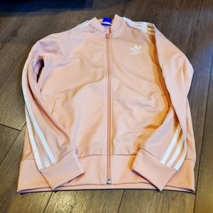 Light pink Adidas zip up sweater